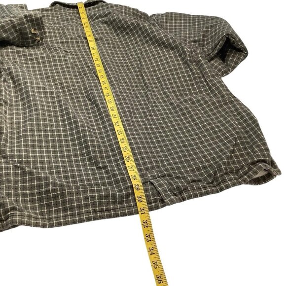 Y.U.M.A. Men’s Plaid Green Flannel Shirt Full Zip Thermal Lined Size XL - Picture 10 of 11